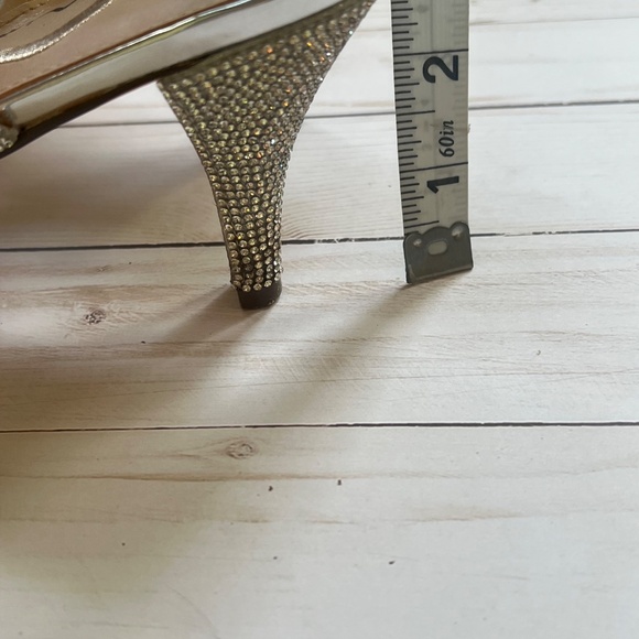Nina “Nerice” Silver Crystal Mid Heel Sandals – Women’s size 9.5 - Picture 4 of 11